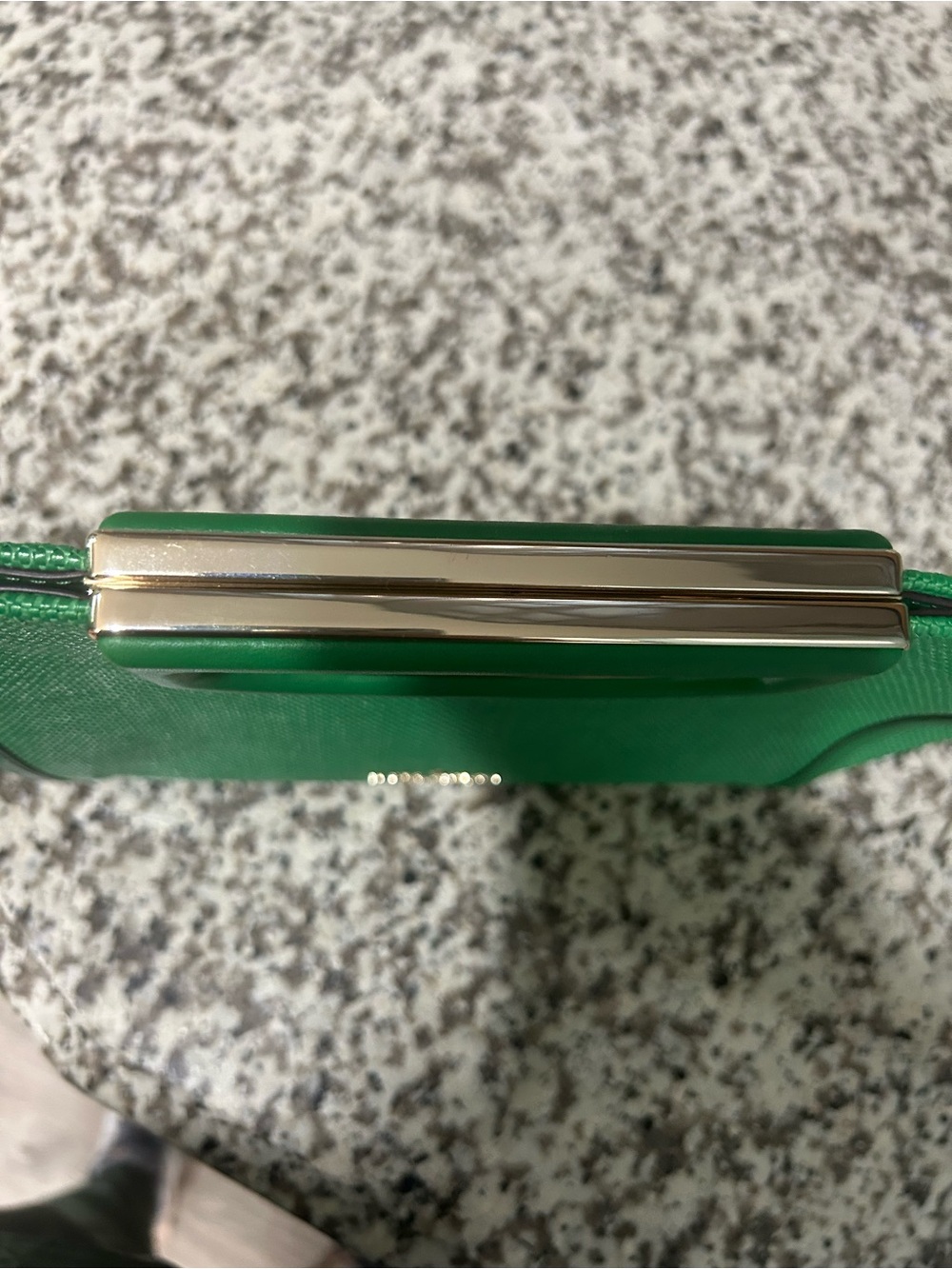 kate spade Green Textured Crossbody Purse with Detachable Strap - Picture 6 of 12